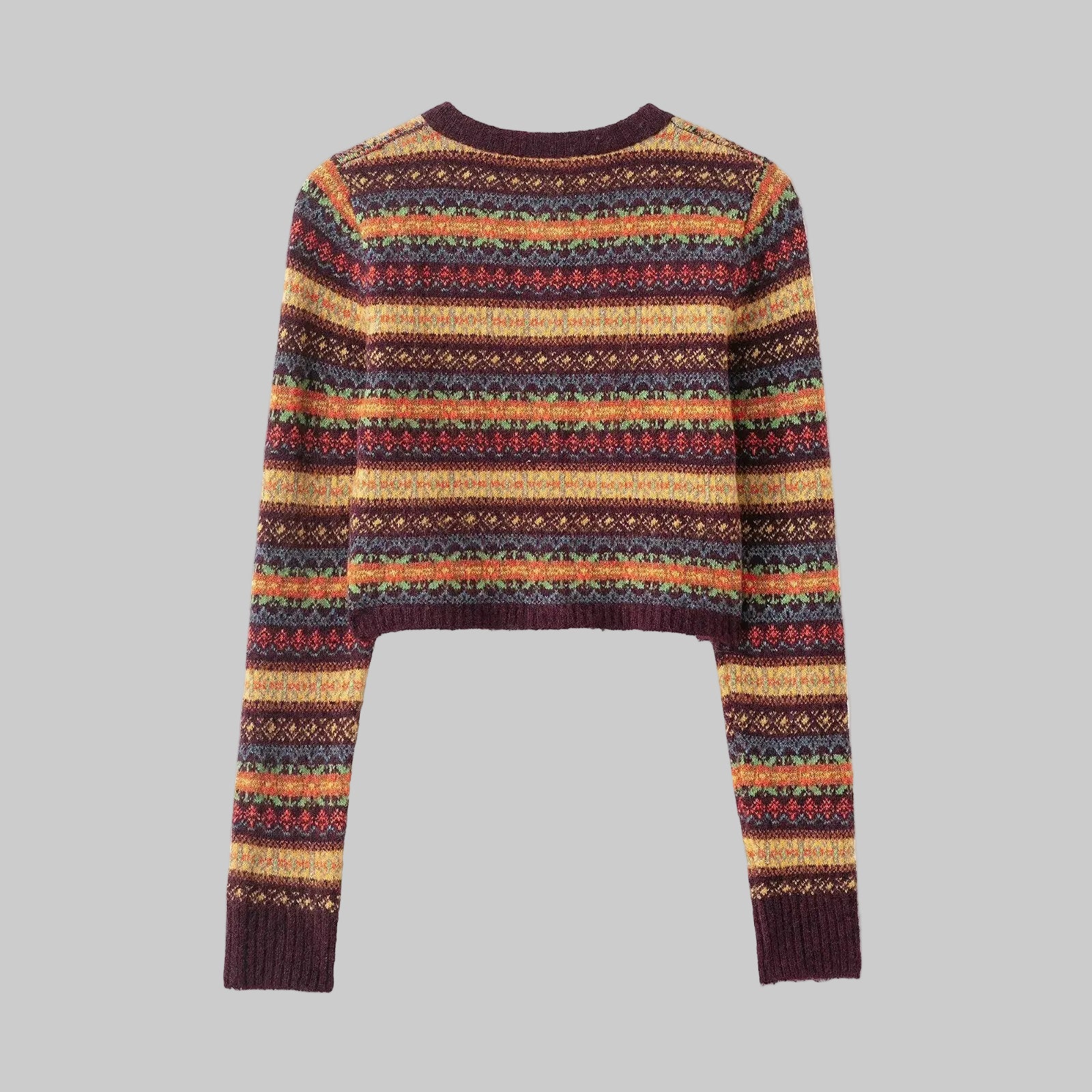 Jacquard Knitted Cardigan