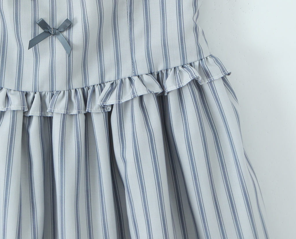 Vintage Stripe Printed Bow Halter Dress - Tamra.Shop.Social