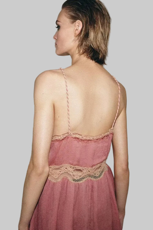 Lace Loose Triangle Strap Top