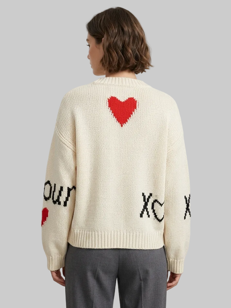 Love Long Sleeved Loose Sweater
