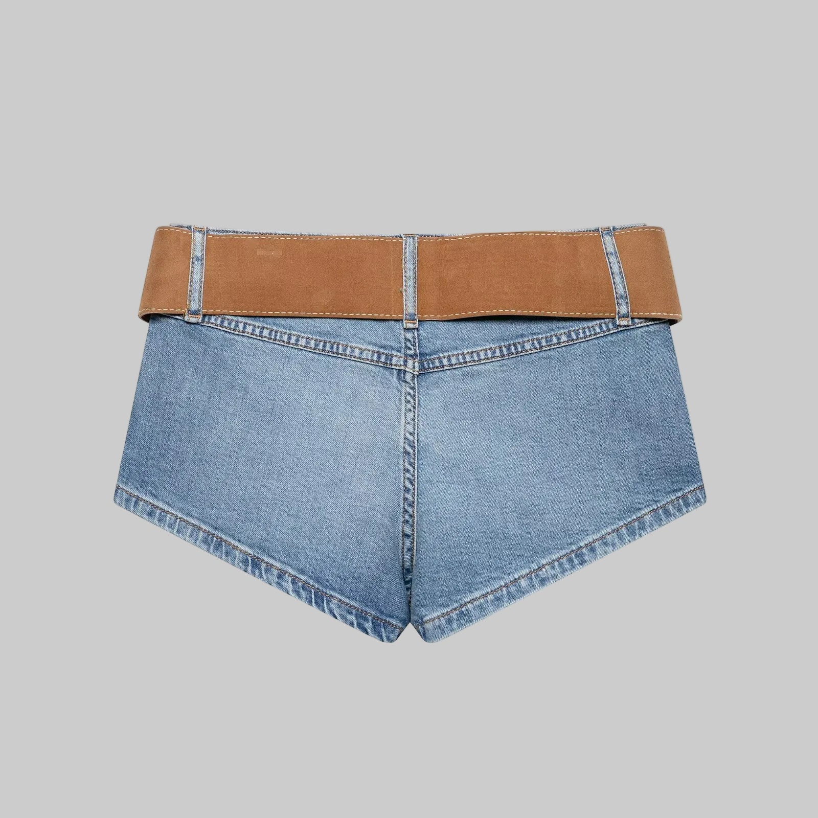 Sexy Belt Low Waist Denim Shorts