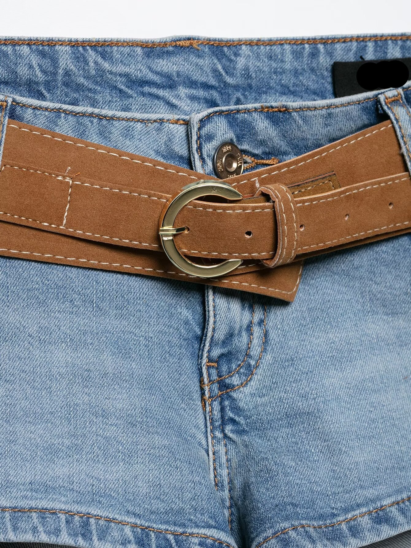 Sexy Belt Low Waist Denim Shorts