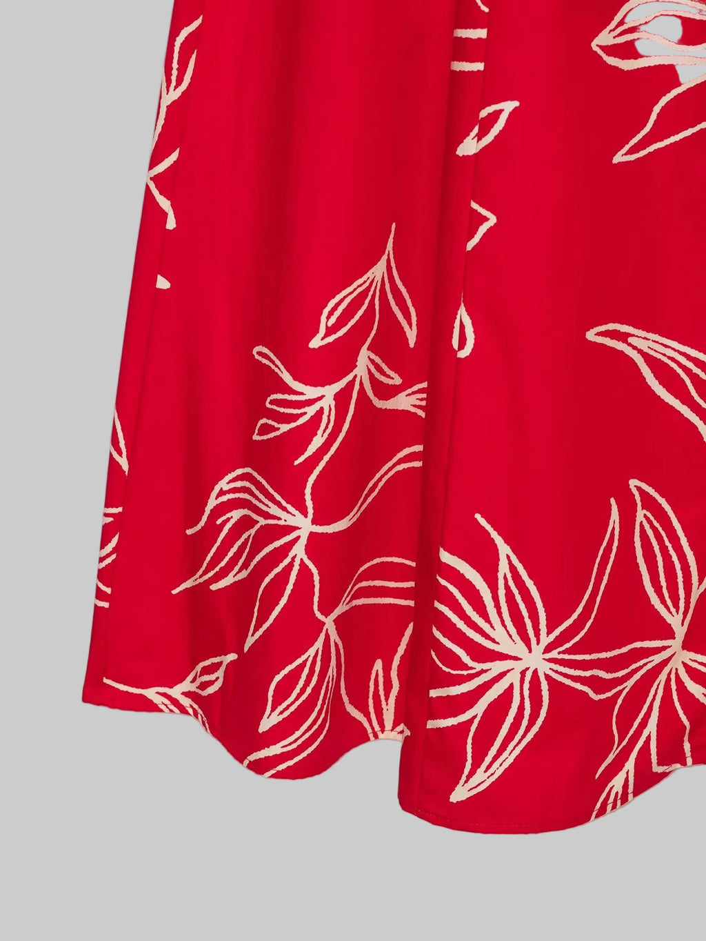 Aloha Print Poplin Midi Dress