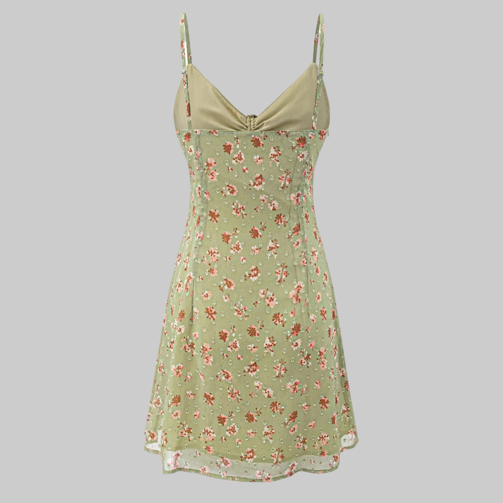 Red Print Strap Dress