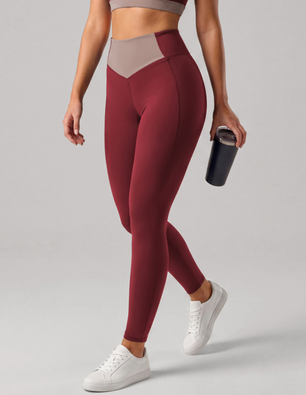 Color Matching Skinny High Waist Hip Lift Ankle Length Workout Pants