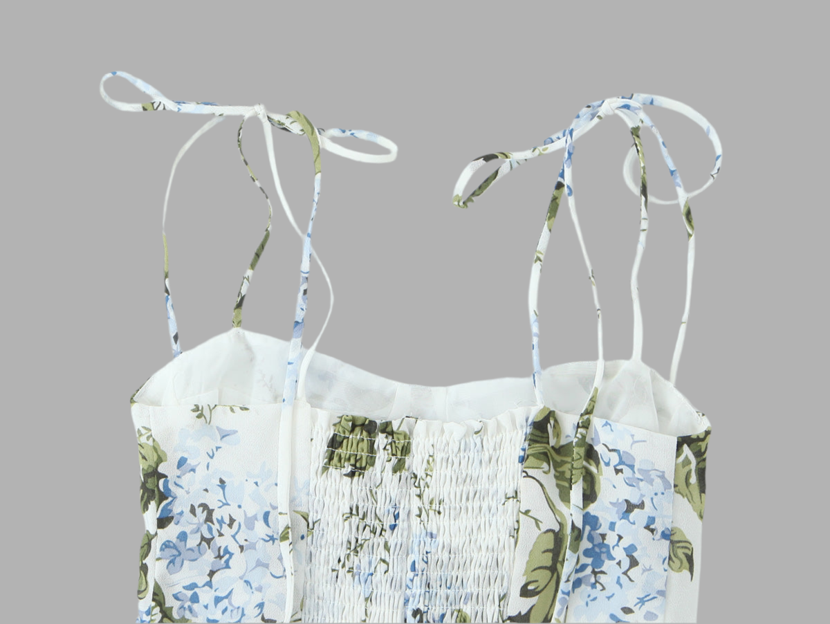 French Vintage Floral Slim Fit Top
