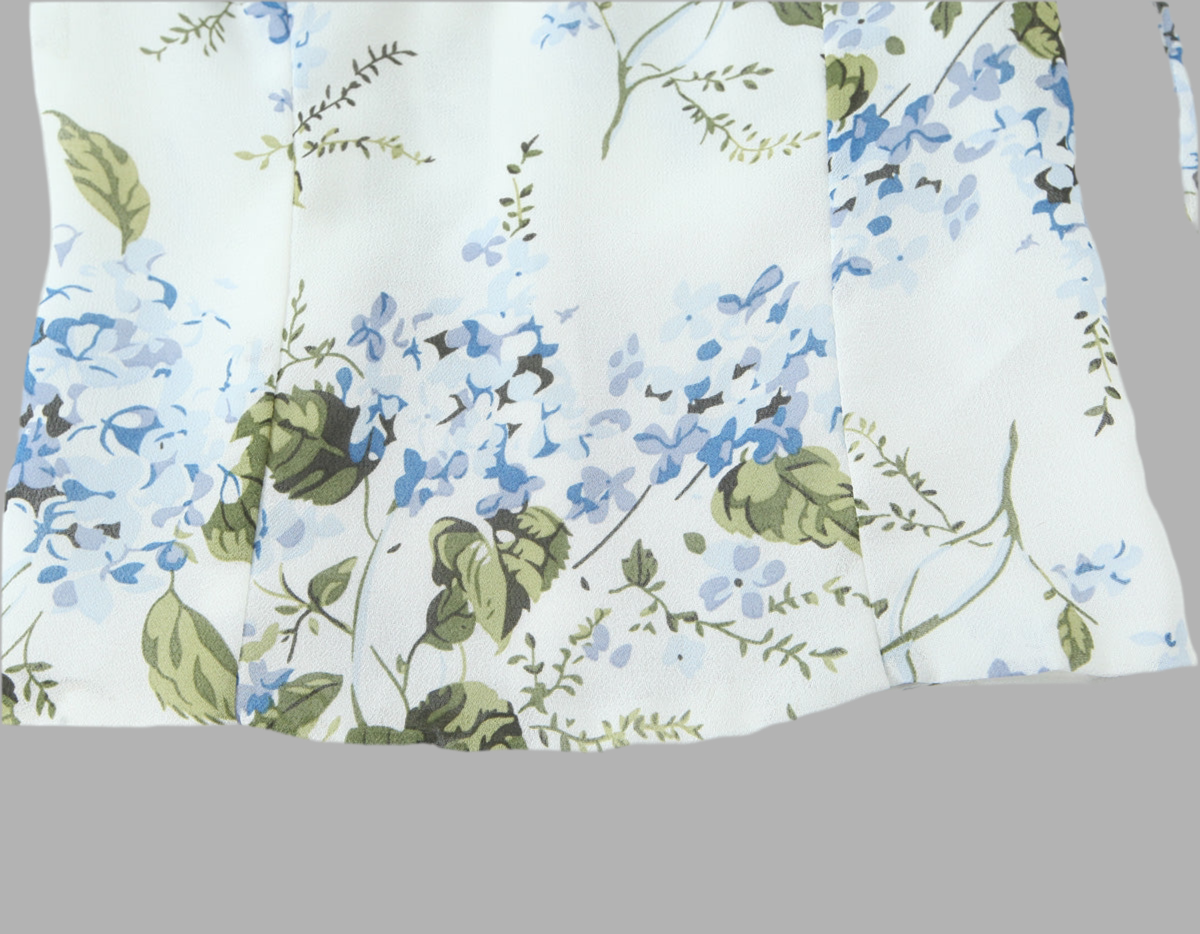 French Vintage Floral Slim Fit Top