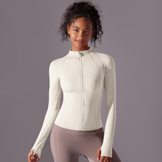 Zip Jacket-Ivory White