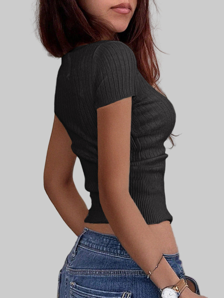 Sexy Fitted Button-Down Top