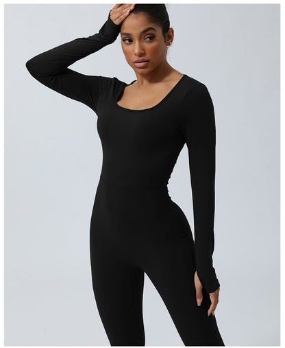 Backless Yoga Hip Lifting One-Piece Fitness Jumpsuit