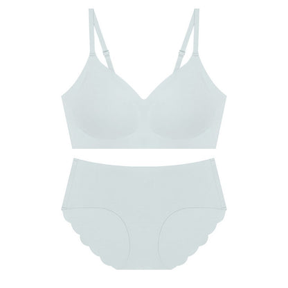 Seamless Thin Shaping Wireless Soft Support Push-up Bra Set