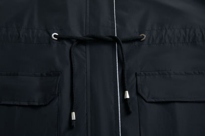 Trench Waterproof Hooded Striped Lining Coat