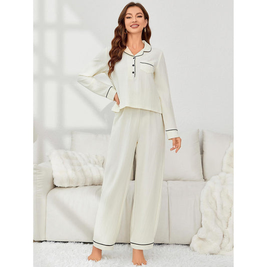 Cardigan Trousers Pajamas Set