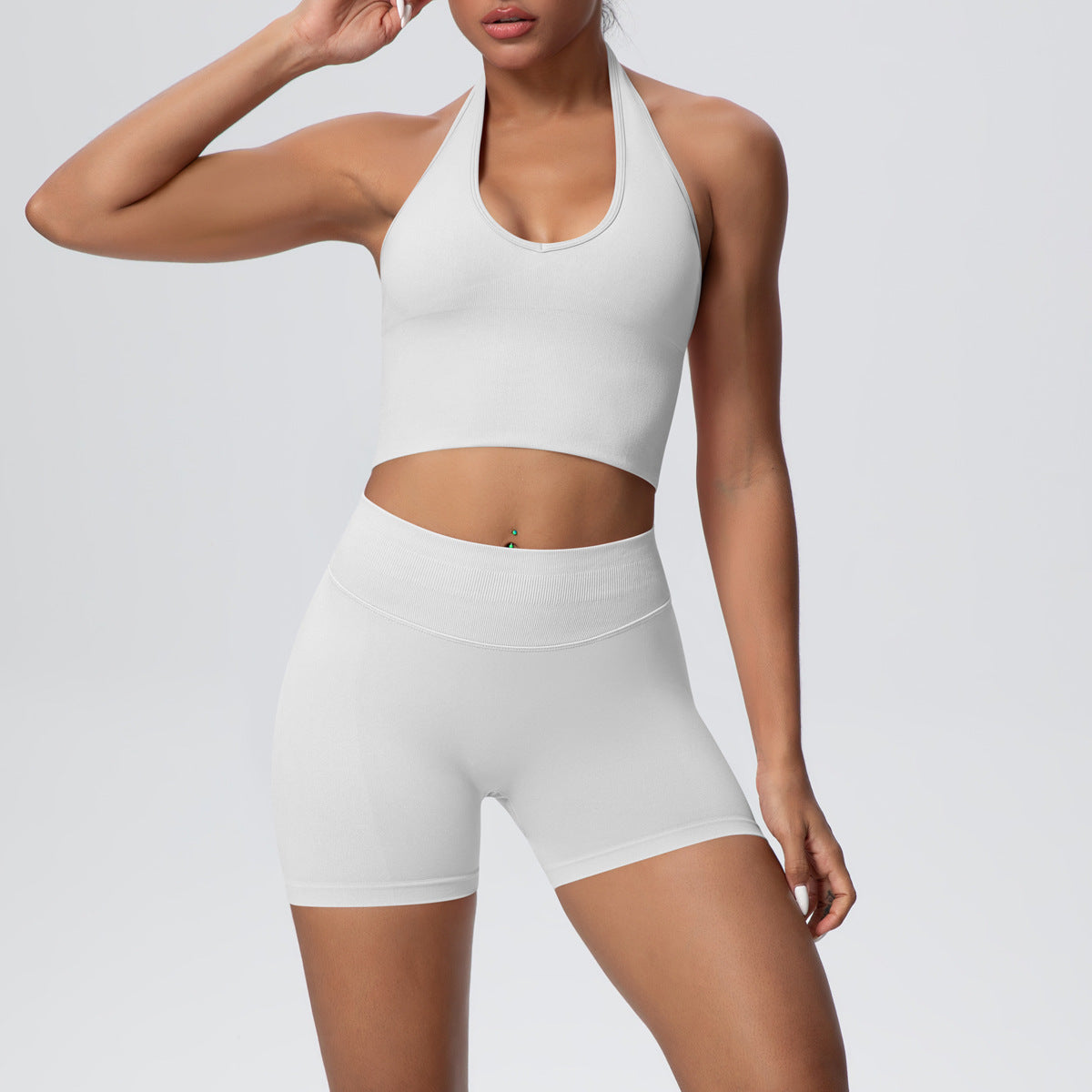 Vest Shorts Suit-Feather Beige