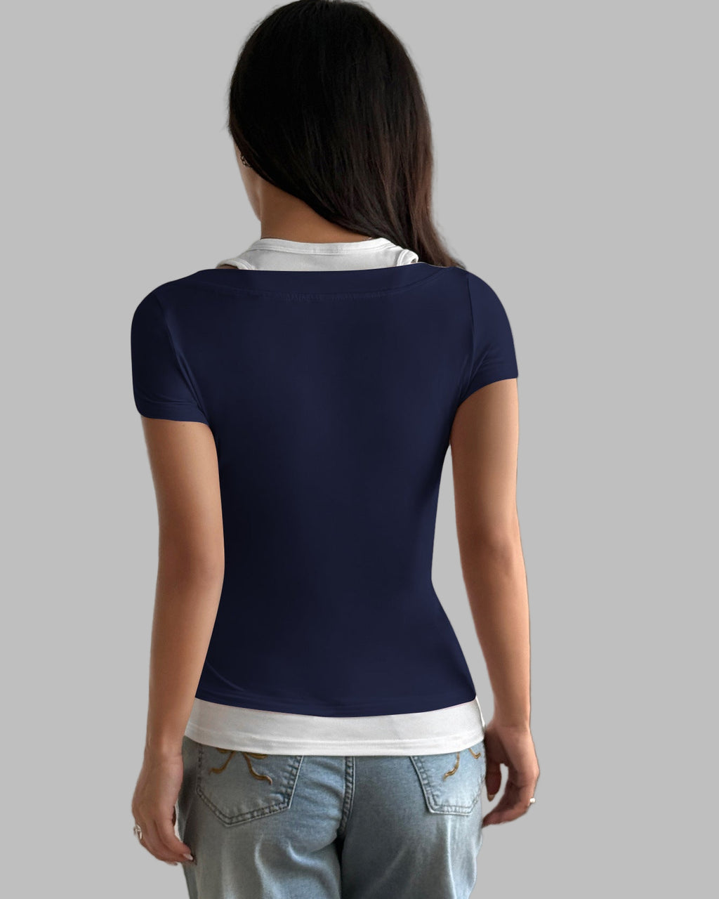 Two Piece Short Sleeved Top