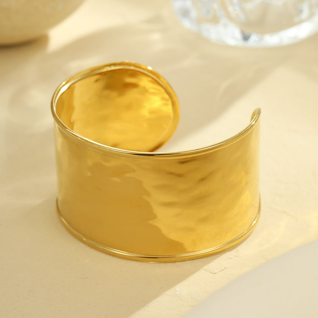 Ocean Coral Starfish Shell Exaggerated Titanium Steel Stainless Steel 18K Gold Plating Bracelet