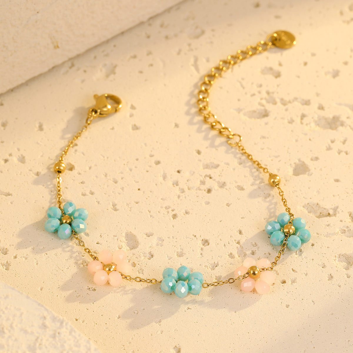 Colorful Floral Beaded Bracelet