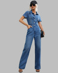 Casual Slim Fit Denim Jumpsuit