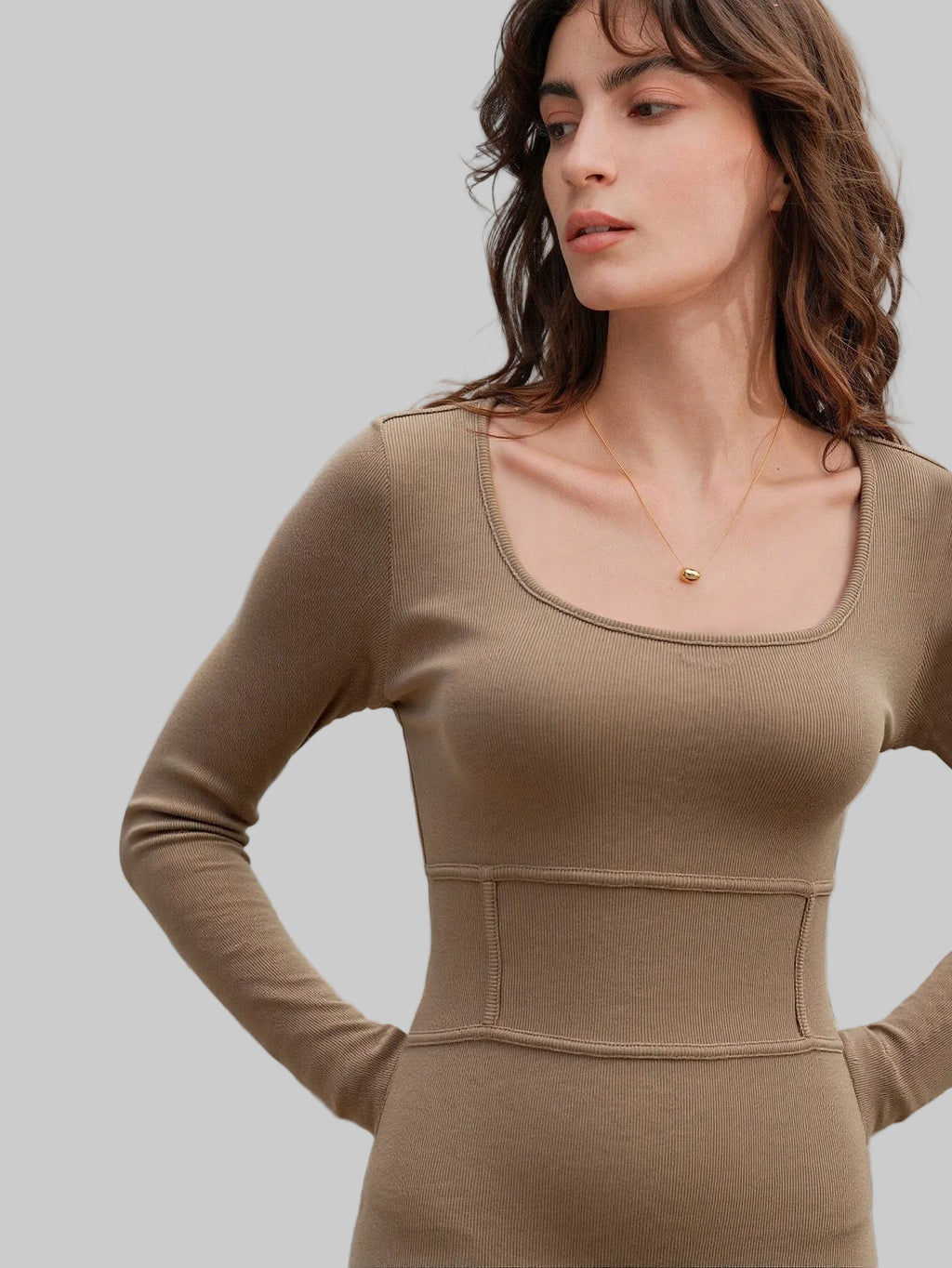 Cinched Slimming Midi Dress