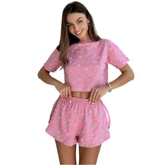 Daisy Print Pajamas Set
