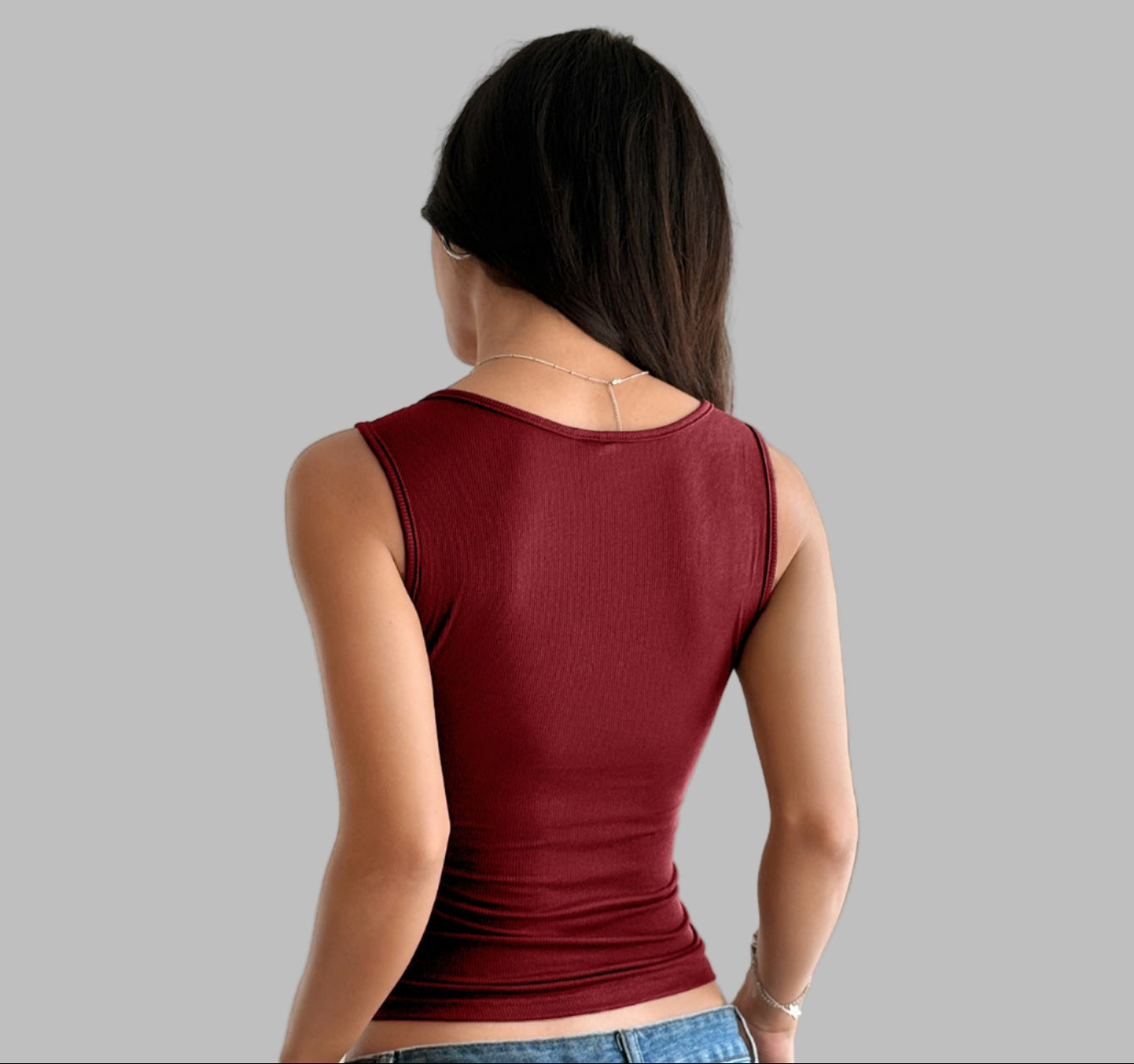 Button Sleeveless Top