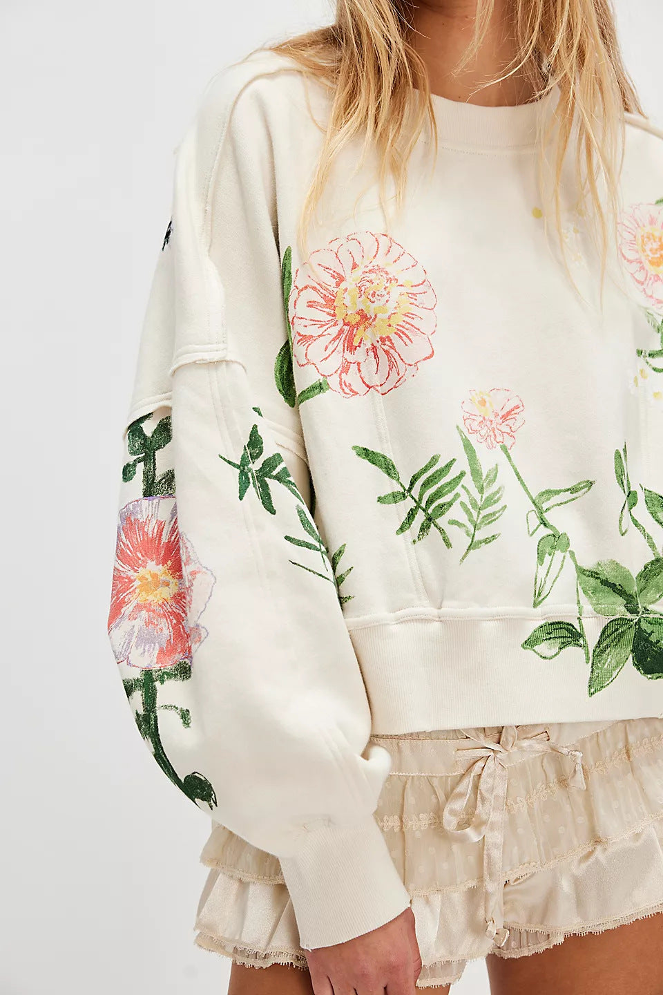 Printing Loose Casual Pullover Sweater