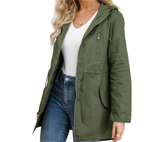 Cotton Loose Solid Color Coat