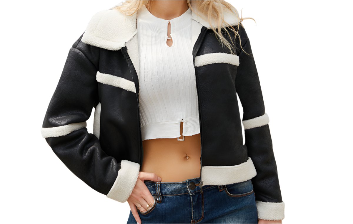 Suede Warm Fleece Leather Jacket