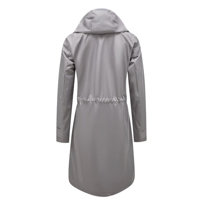 Trench Waterproof Hooded Striped Lining Coat