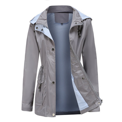 Windbreaker Striped Inner Coat