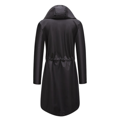 Trench Waterproof Hooded Striped Lining Coat