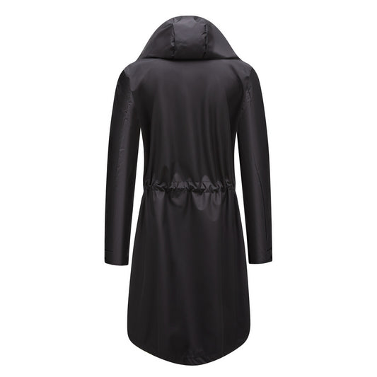 Trench Waterproof Hooded Striped Lining Coat