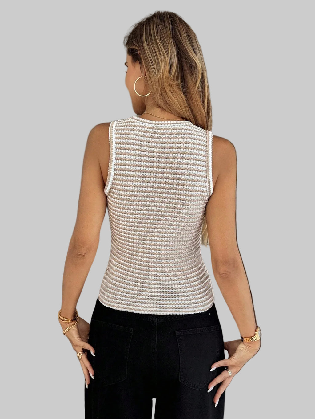 Striped Knitted Top