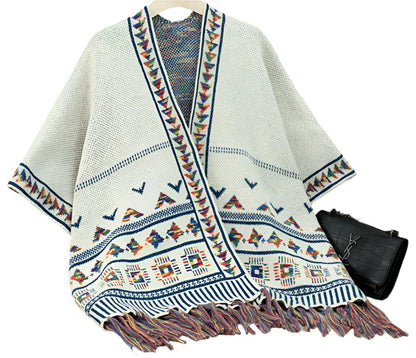 Knitted Tassel Shawl