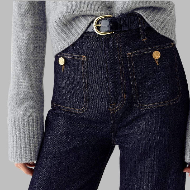 Loose Straight Wide Leg High Waist Jeans