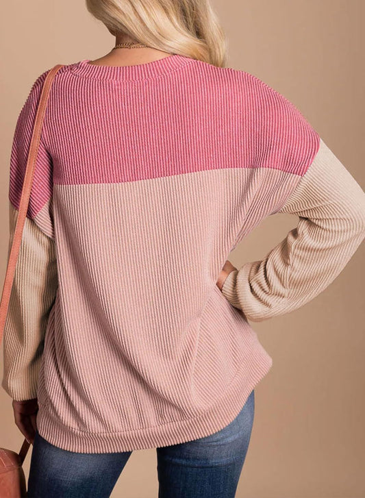 Casual Striped Multi Color Mosaic Sweater