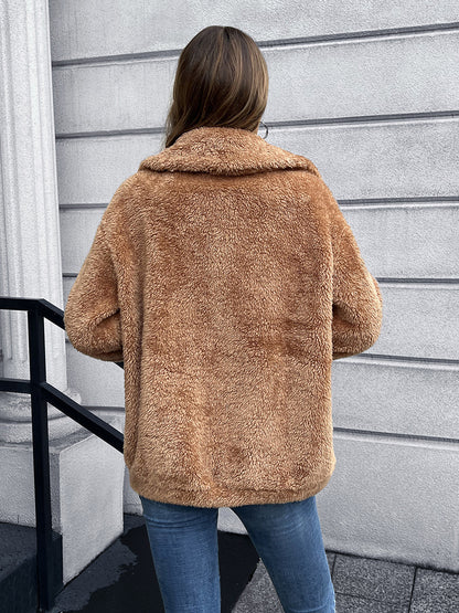 Autumn Winter Double Sided Plush Coat