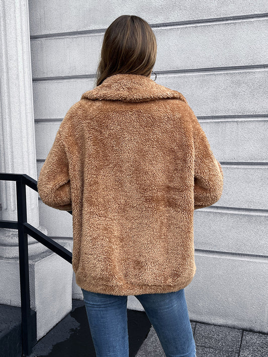 Autumn Winter Double Sided Plush Coat