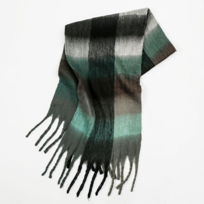 Mohair Lattice Tassel Scarf