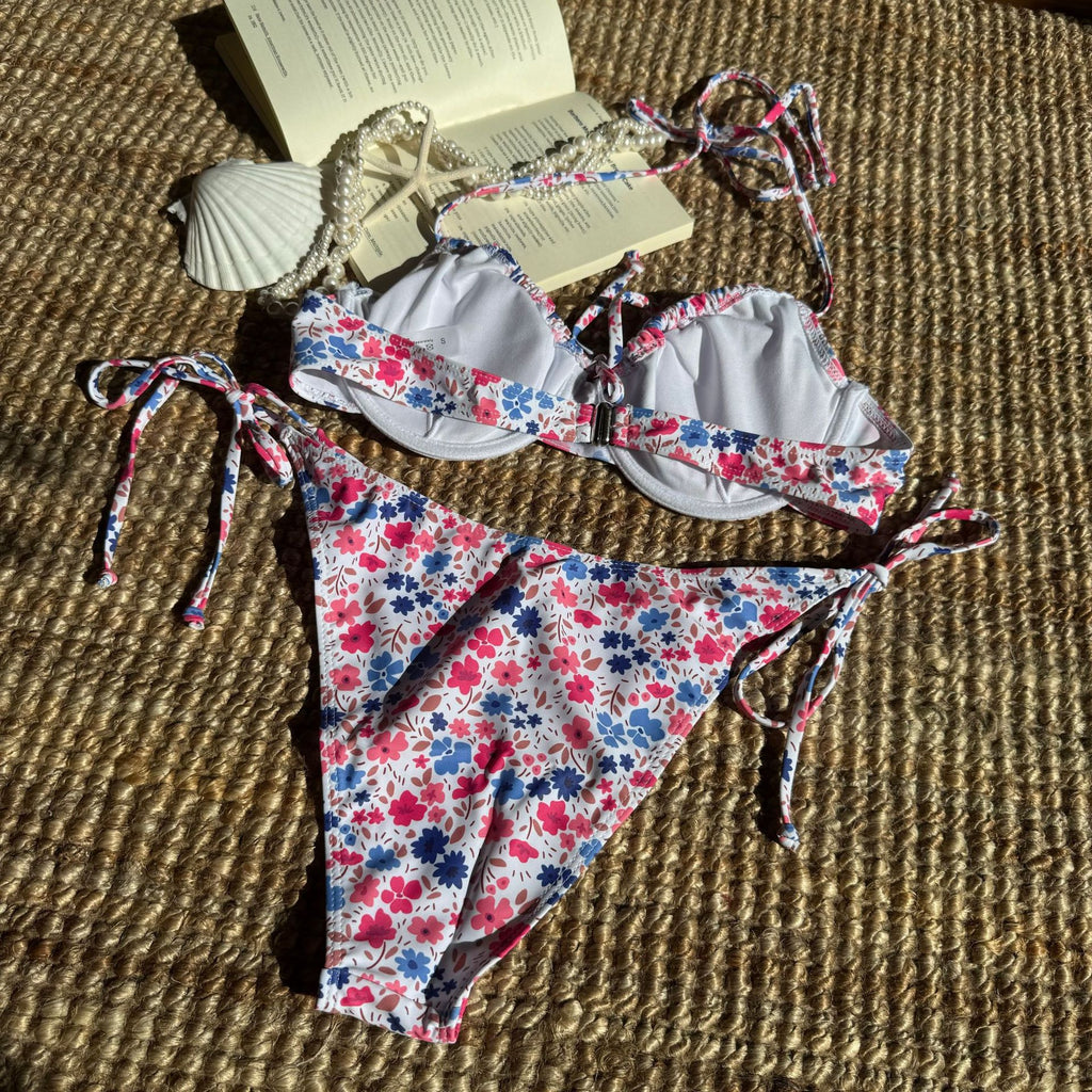Floral Print Banded Bikini