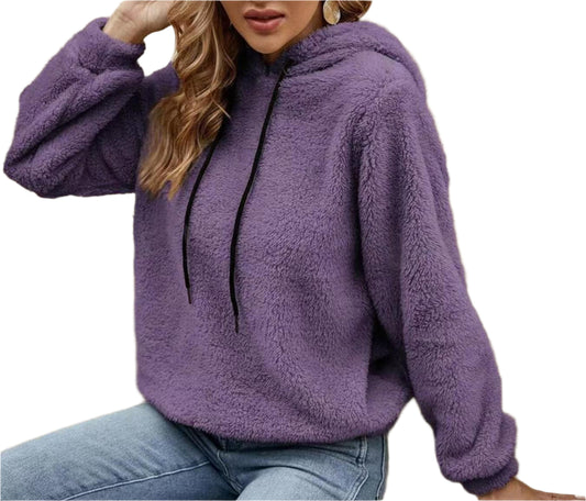 Double Sided Plush Pullover Hoodie