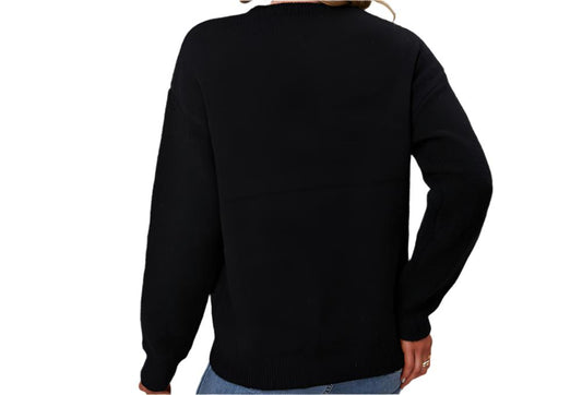 Casual Black Urban Wifey Graphic Sweater