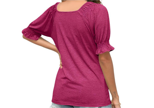 Ruffle Short Sleeve Top