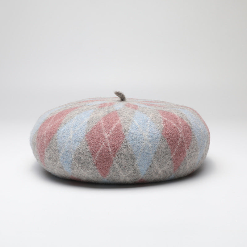 Argyle Wool Beret