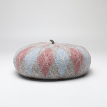Argyle Wool Beret