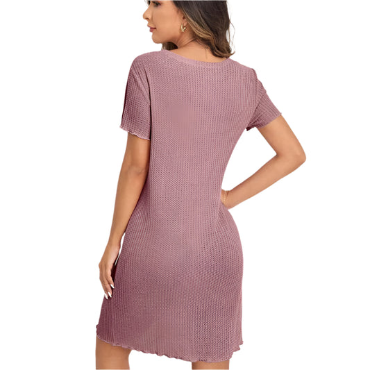 Short Sleeved Button Down Nightdress