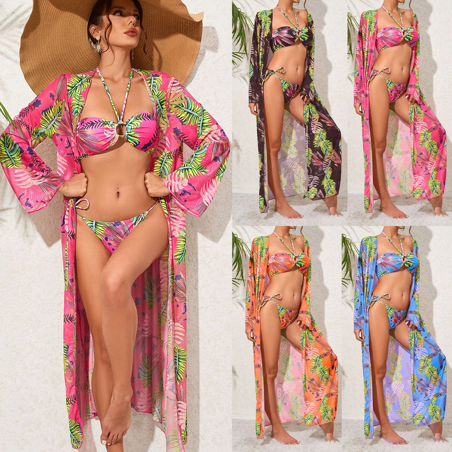 Three Piece Floral Bikini