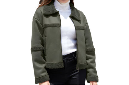 Suede Warm Fleece Leather Jacket