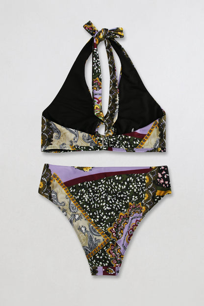 Printed Sexy Strap Split Bikini