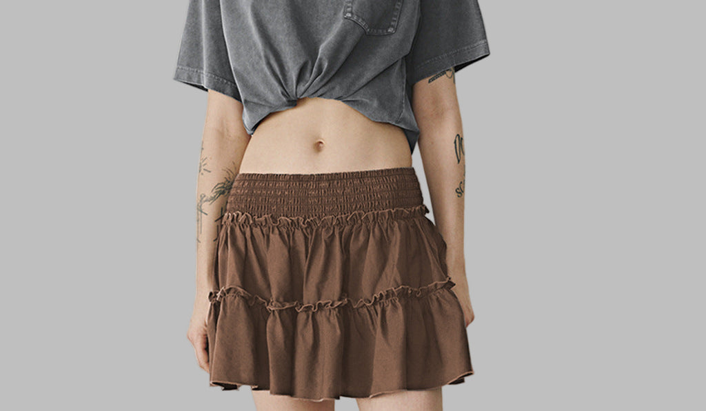 Floral A-Line Elastic Waist Culottes